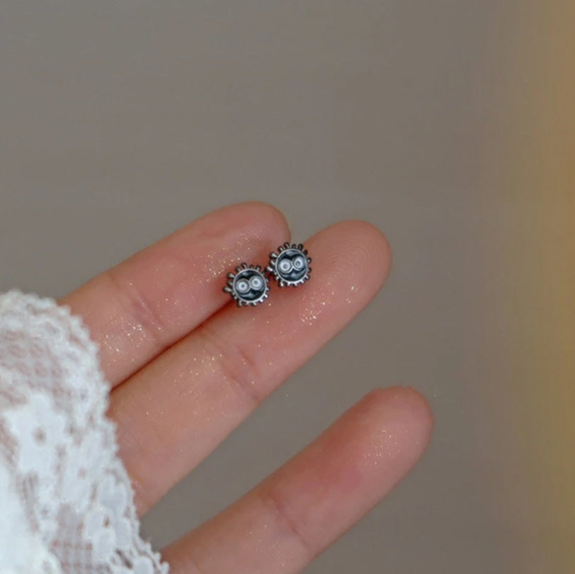 Black Briquettes Funny Earring,