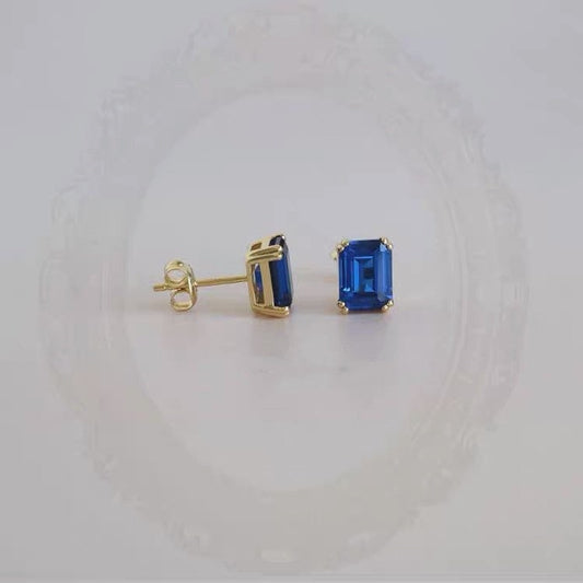 CZ Blue Sapphire Earrings