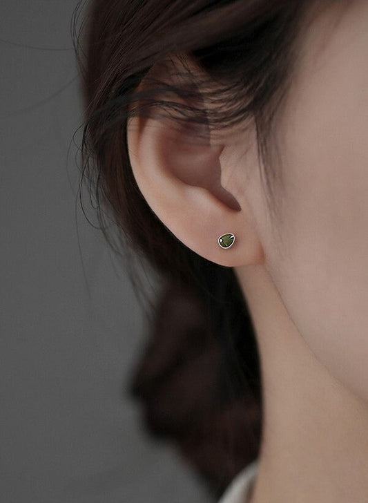 Green on earrings| Lime green earrings| Olive green earrings