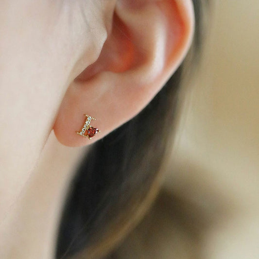 Mismatched Letter Stud Earrings