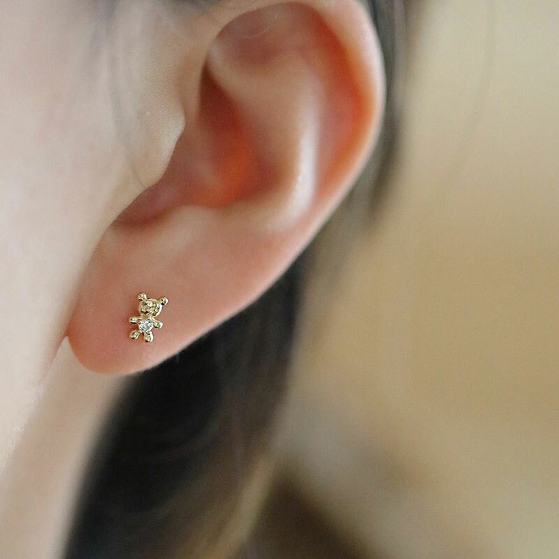 Teddy Bear Stud Earrings