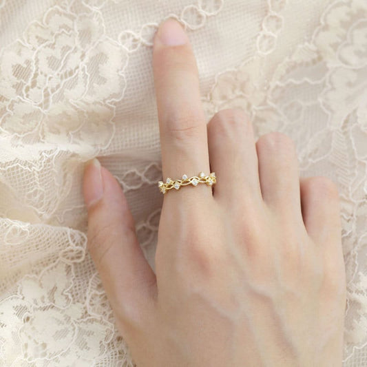 sterling silver wave ring