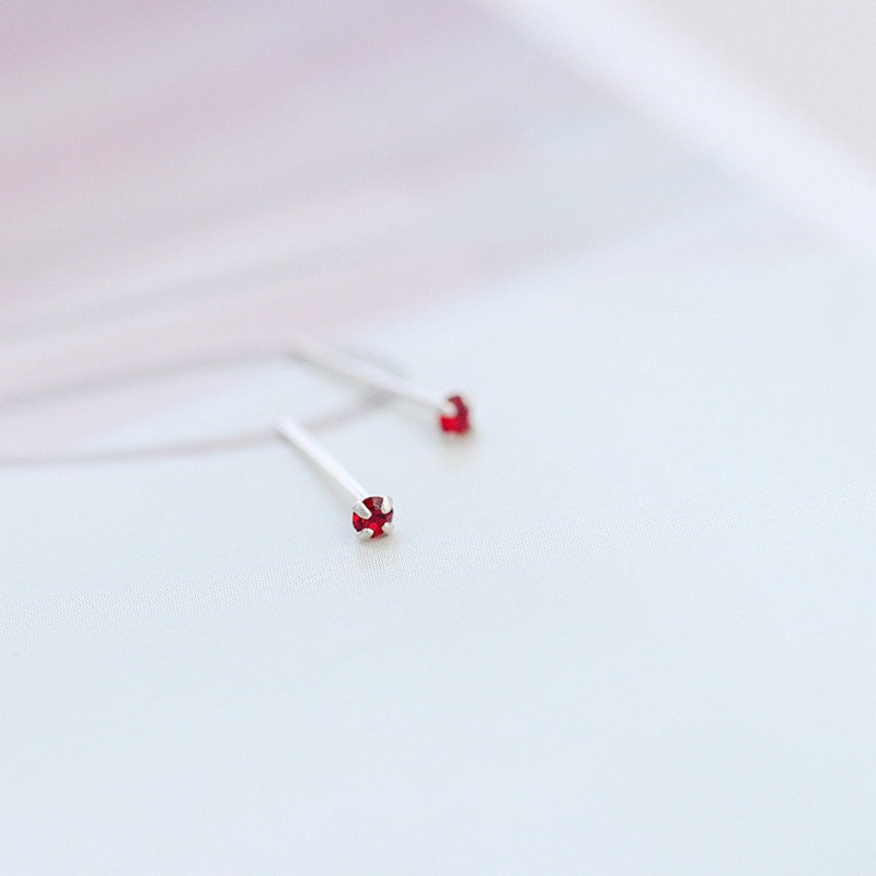 Tiny Multicolor CZ Stud Earrings
