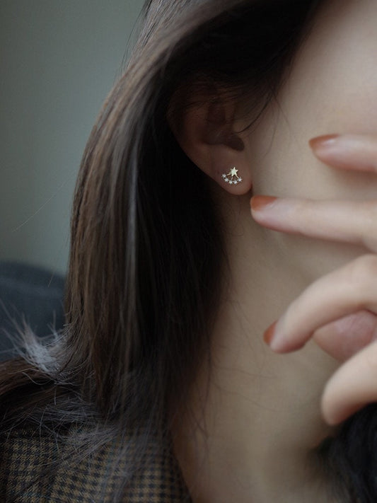 Fan-shape Star Stud Earring