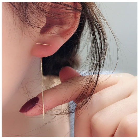 Thin Bar Threader Earrings
