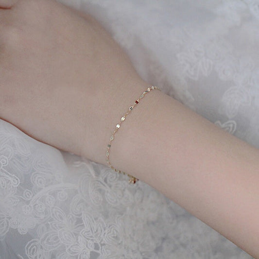 Tiny Gold Chain Bracelet