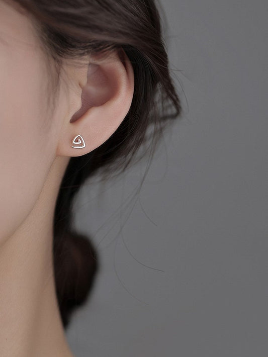 Triangle Spiral Earrings