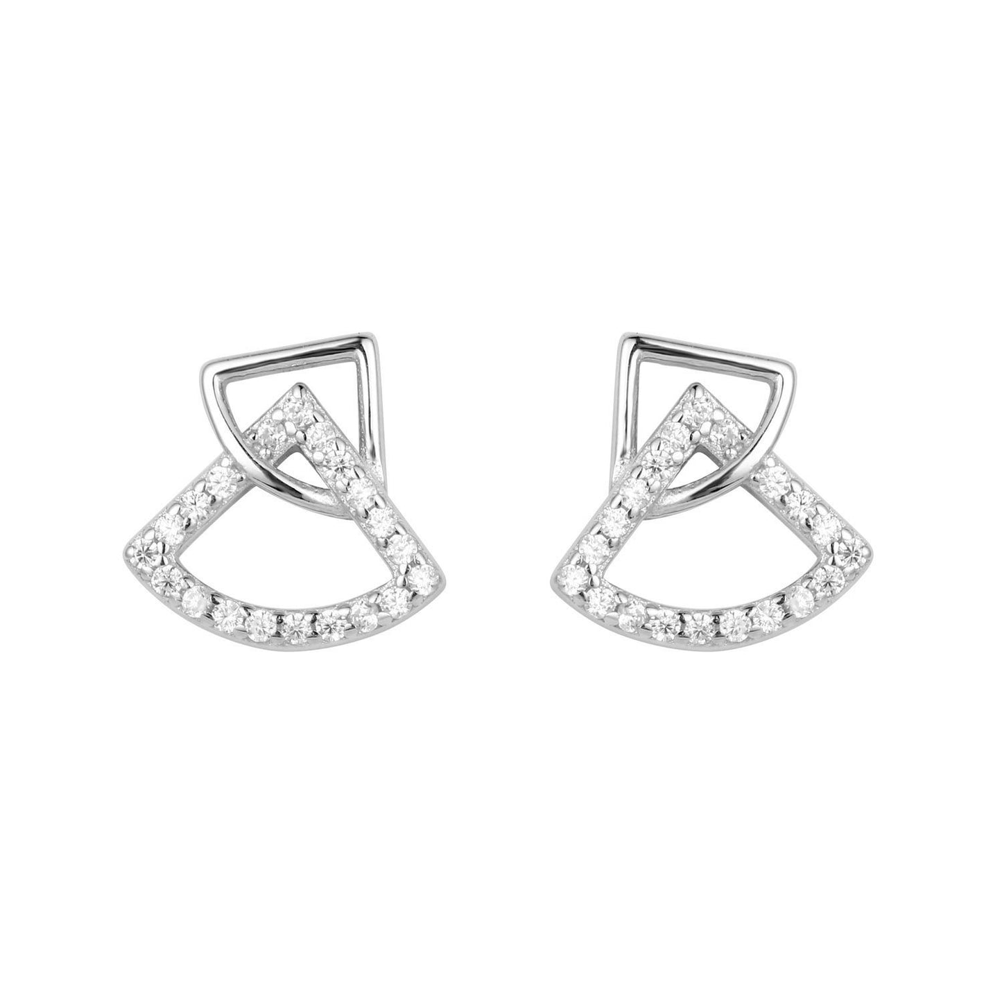 Fan-shape Stud Earrings
