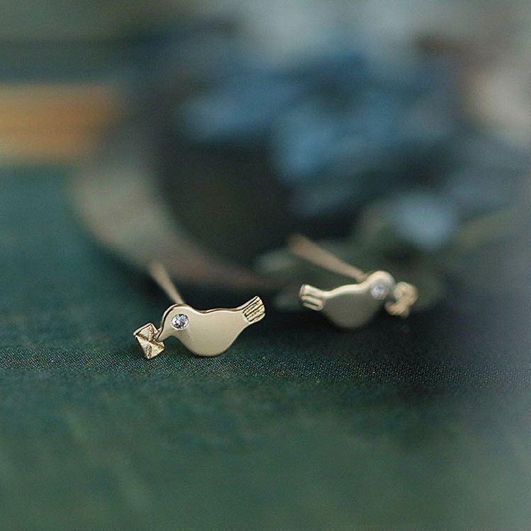 Adorable Carrier Pigeon Stud Earrings