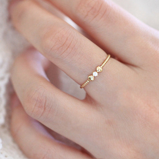 14k vergoldeter Sterlingsilber-CZ-zierlicher verstellbarer Ring mit Schleife, offener Bandschleifenring, schmaler offener Ring, Silber oder Gold, Geschenk, R12