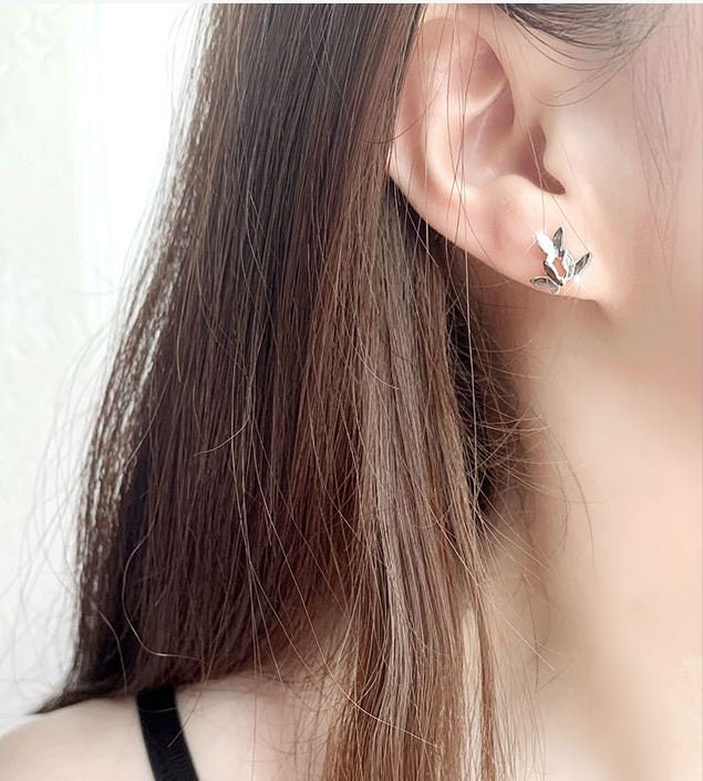 Mismatch Silver Butterfly Stud Earrings