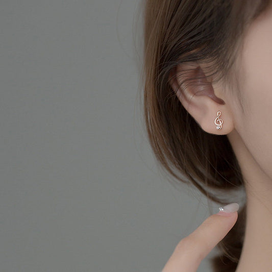 Mismatched Guitar & Music Stud Earrings