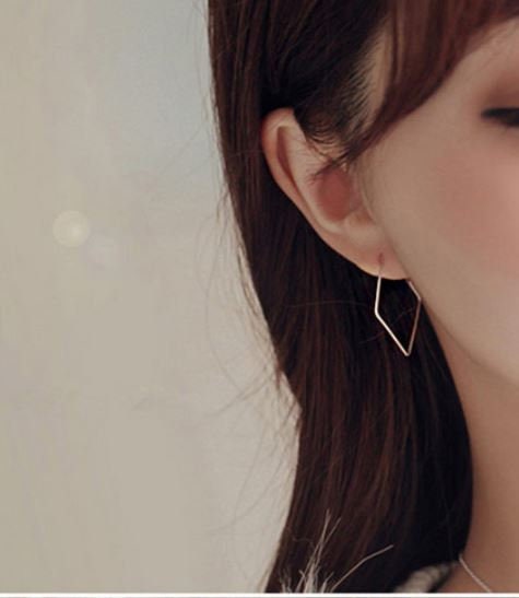 Geometric Square Hoop Earrings