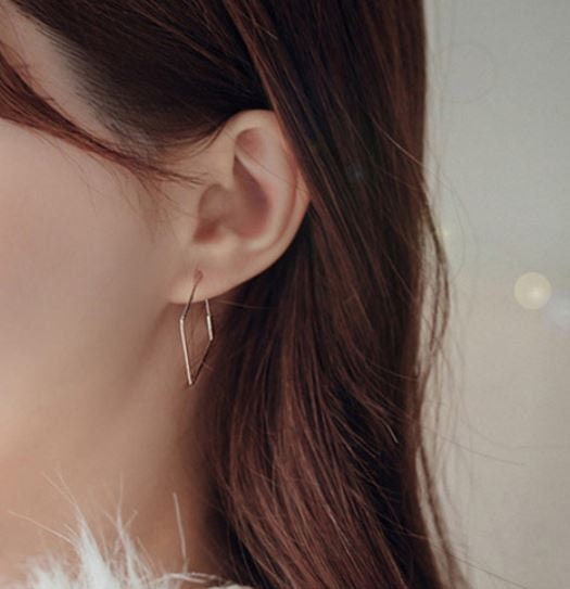 Geometric Square Hoop Earrings