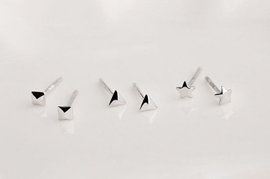 Square earrings| Star earrings| Triangle earrings