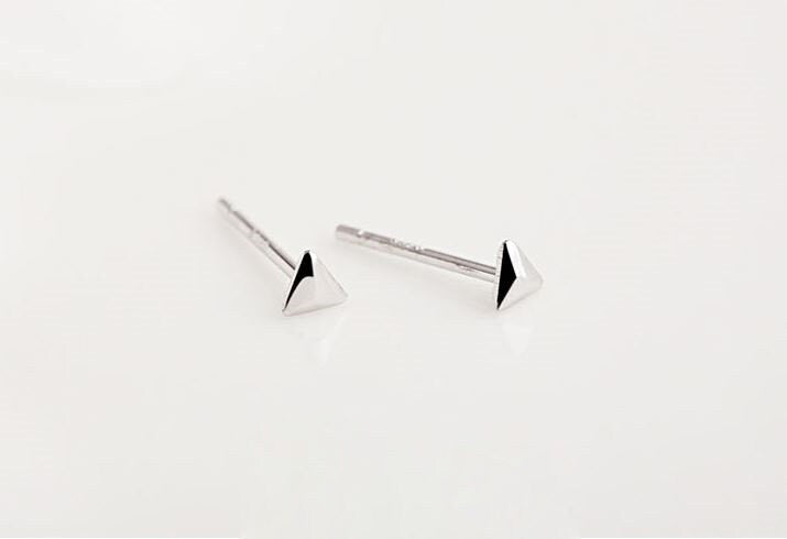 Silver Star/Square/Triangle Stud Earrings
