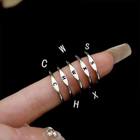Initial ring| Initial rings silver| Letter rings|