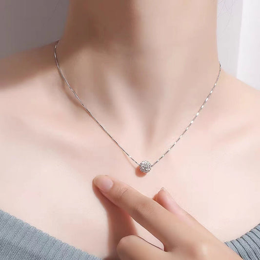 Crystal/Disco CZ Ball Necklace