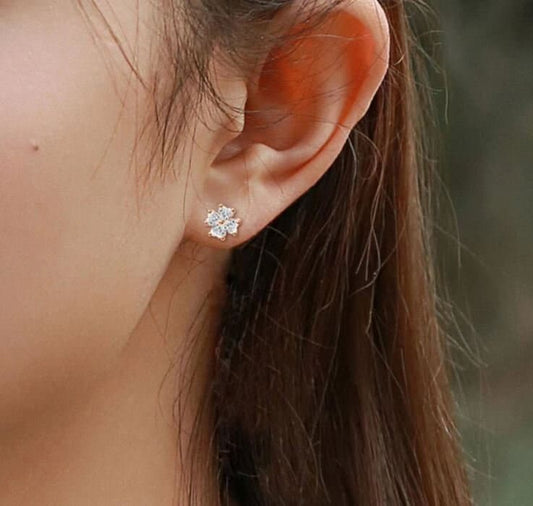 Four Leaf Clover Stud Earrings