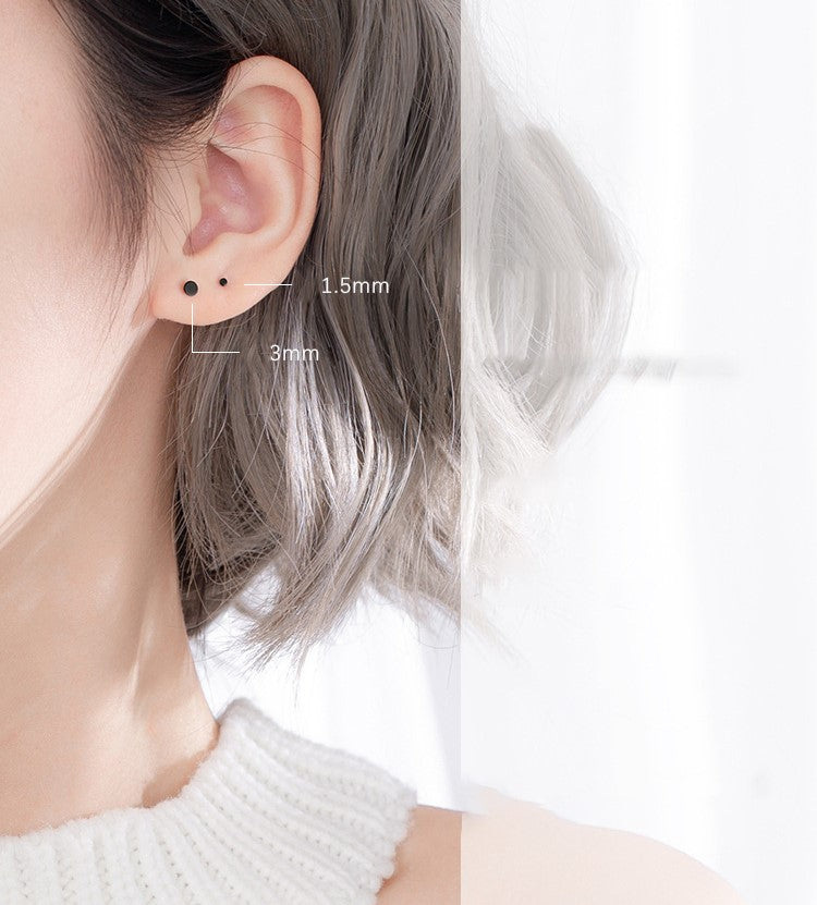 1 Pair | Sterling Silver Tiny Dot Stud Earrings, Super Small Flat Studs, Small Disc Studs, Helix/Conch Studs, Minimalist Studs, E223