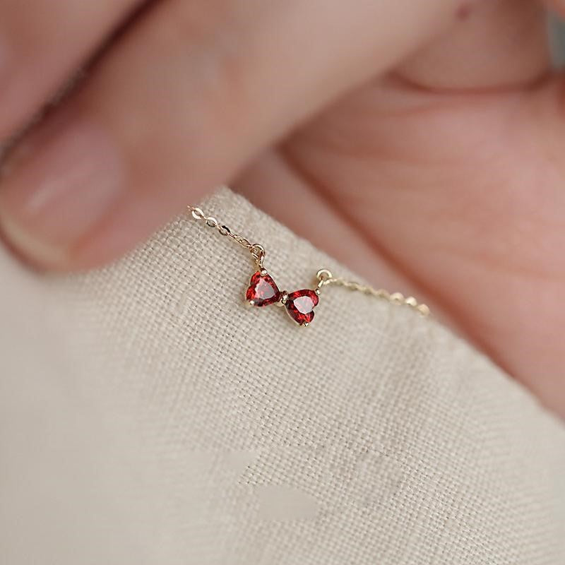 14k Gold Plated 925 Silver Tiny Bowknot CZ Necklace, Gold Ribbon Bow Pendant, Dainty CZ Gold Necklace, Minimalist Necklace, Two Color, N22