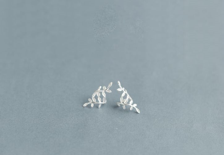 1 Pair | 925 Silver No Piercing Dainty Leaves Ear Cuff, Skinny Leaf Cuff Earrings, Minimalist Pretty Leaves Ear Cuff, Gifts for Her, EC05