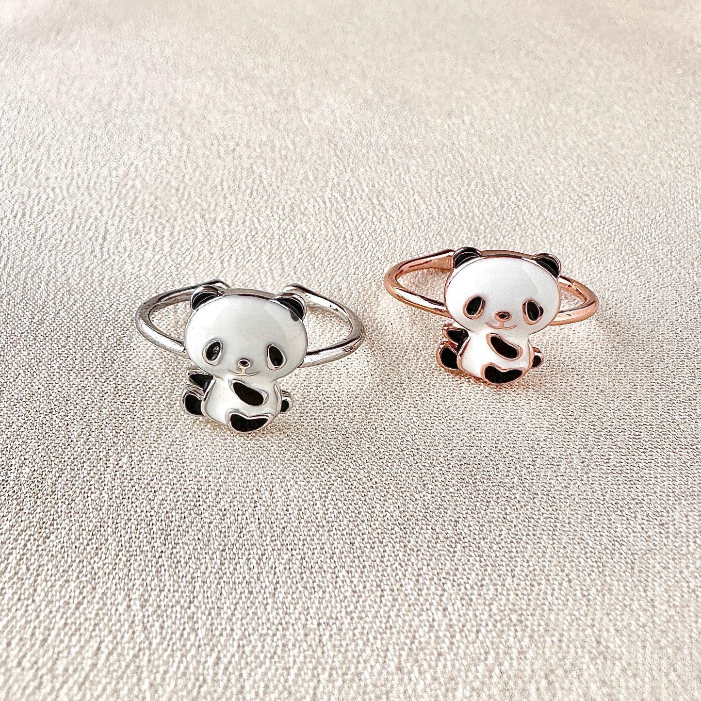 Open Size Panda Ring, Dainty Panda Adjustable Ring, Panda Open Size Ring, Panda Skinny Open Ring, Cute Animal Ring, Gifts for Her/Girls