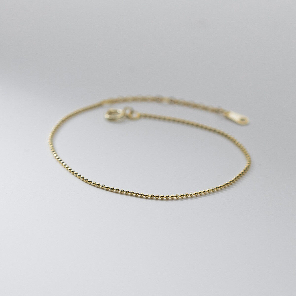 Gold Plated Sterling Silver Tiny Ball Bracelets, Dainty Stackable/Layered Bracelet, Skinny Bracelet, Trendy Gold Bracelet, Gift for Her B06