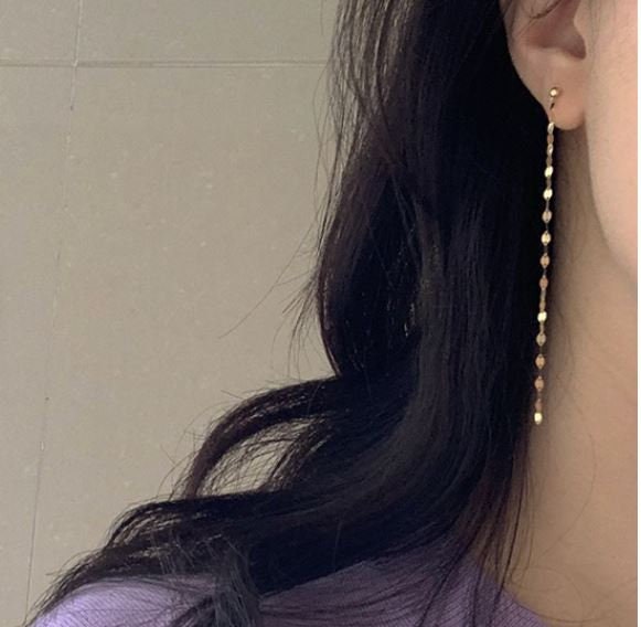 Gold Threader Chain Drop & Dangle Earrings, Long Tassel Earrings, Chain Dangle Earrings, 925 Silver Tassel Earrings, Gift for her, SGE331