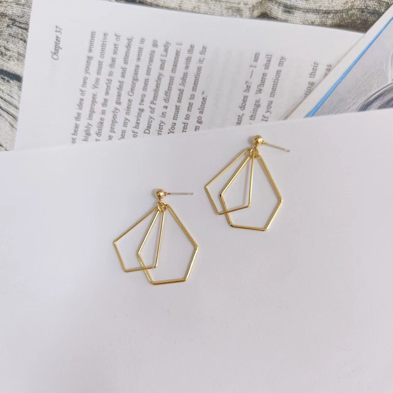 Sterling Silver Geometry Drop & Dangle Earrings, Wearable in Different Styles, Polygon Drop Earrings, Geometry Earrings, Gift for her, E399